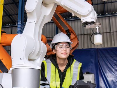 young-female-asian-service-engineer-holding-robot-3FKG2LQ.jpg